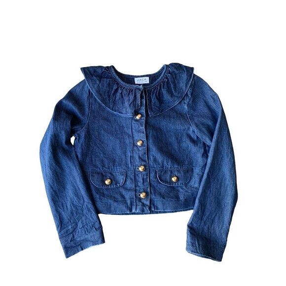 Janie & Jack Ruffled Denim Jacket - Picture 4 of 10